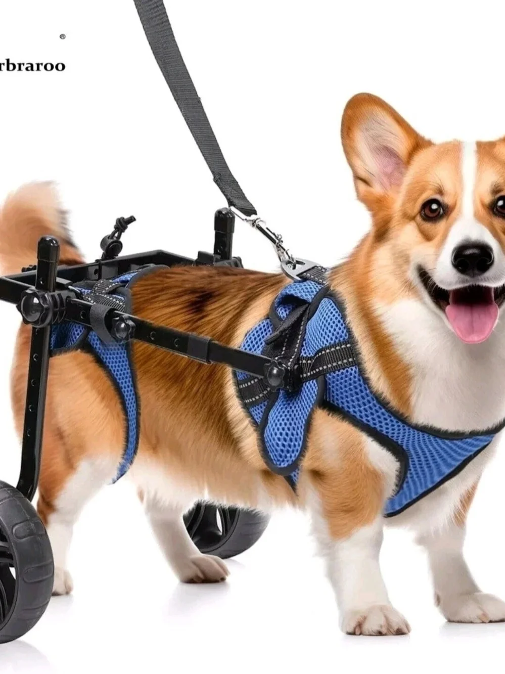 Blue Support Harness for Dogs with Wheelchair Compatibility